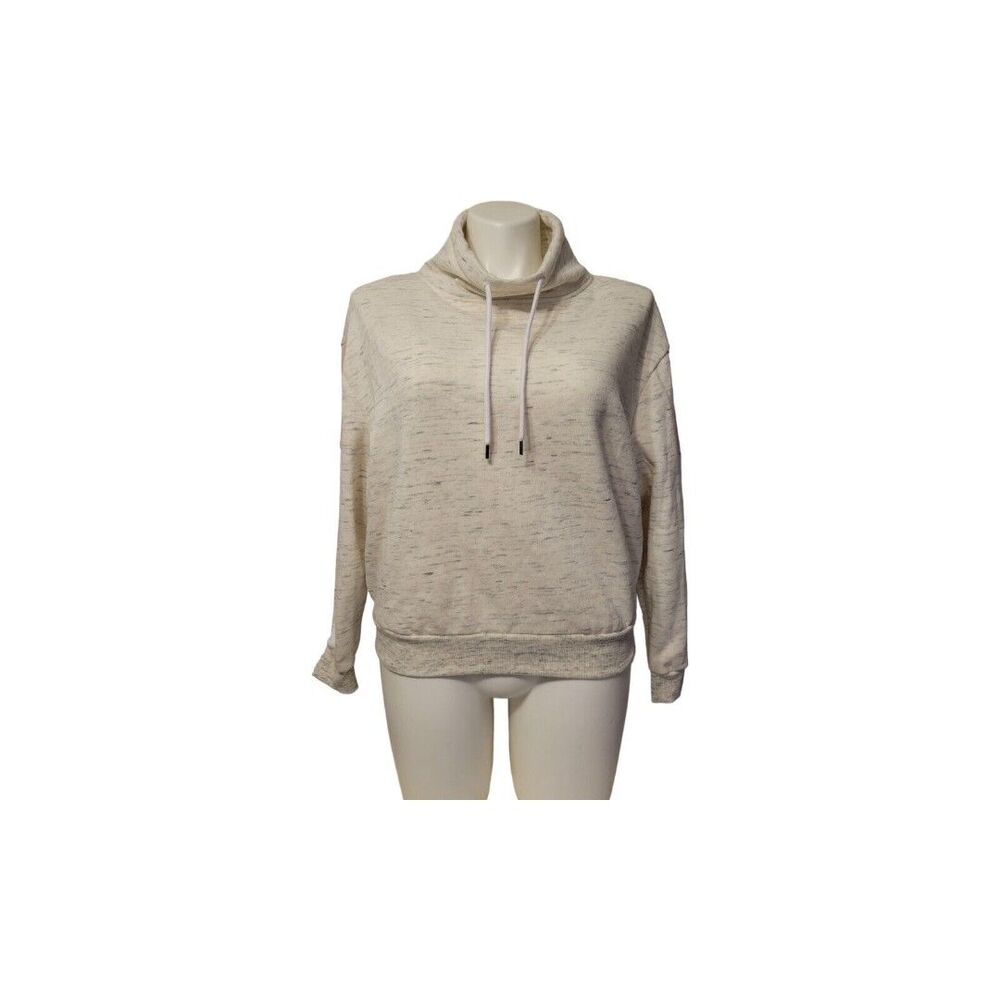 Reflex Love Cropped Sweatshirt Women Medium Beige Drawstring